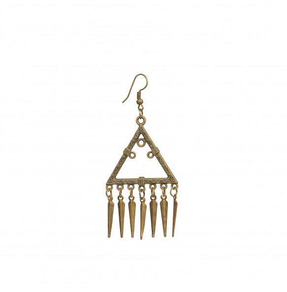 Selamawit_Women’s Triangle shape bronze Earring Jewelry 