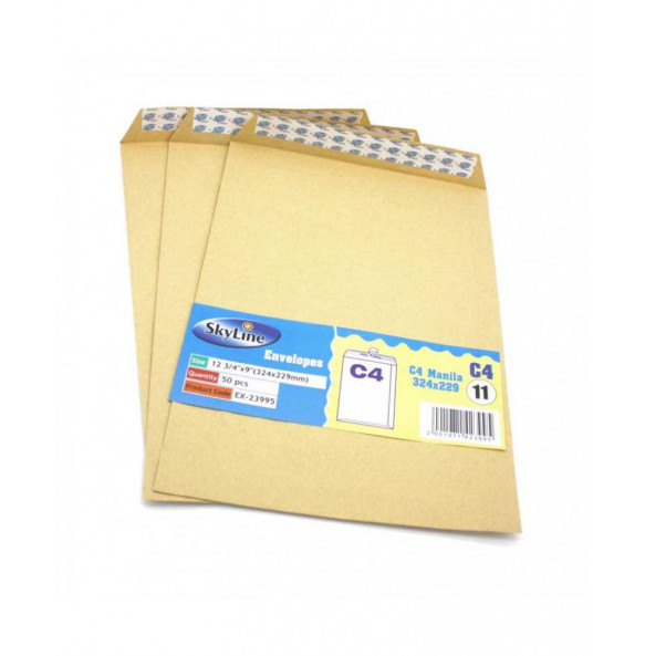 Skyline envelopes C4 Manila Pack of 50