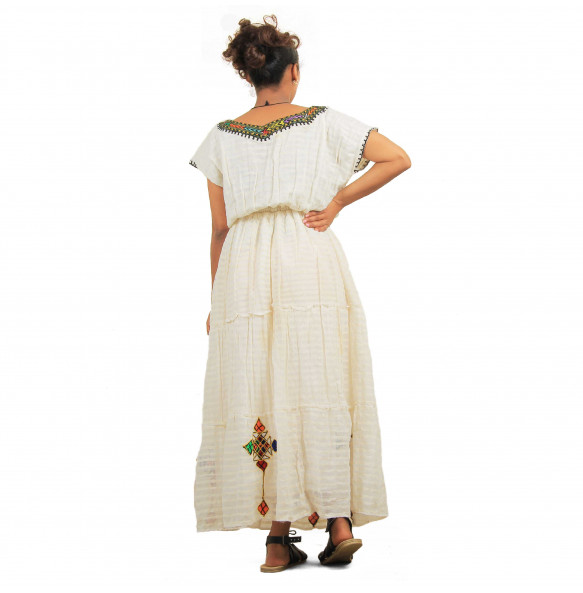 Tarik _ Women's Short -sleeved Traditional Dress 