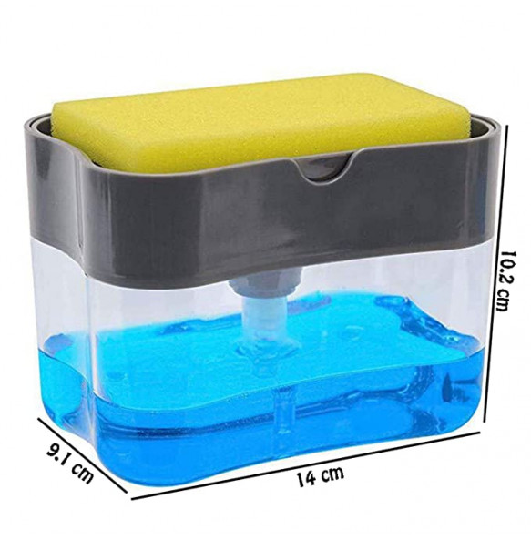 Plastic Soap Pump and Sponge Holder Caddy 
