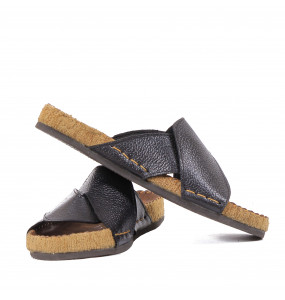 Getnet_ Women's Leather Slip on Sandals